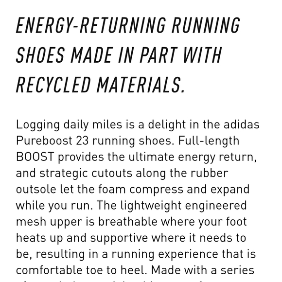 NEW In Box Adidas Pure Boost 23 Women's White & Blush Running Shoes, Size 9 - Picture 7 of 7